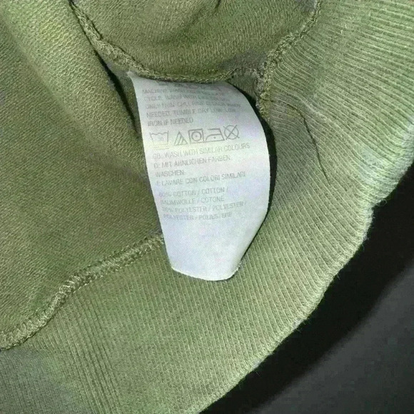 J Jason Wu Olive Green Black Lace Trim Distressed Hoodie Sweatshirt Size Small - Picture 4 of 9